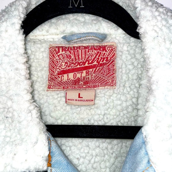 Brooklyn Cloth Jean Jacket w/ fluffy inside - Picture 4 of 6
